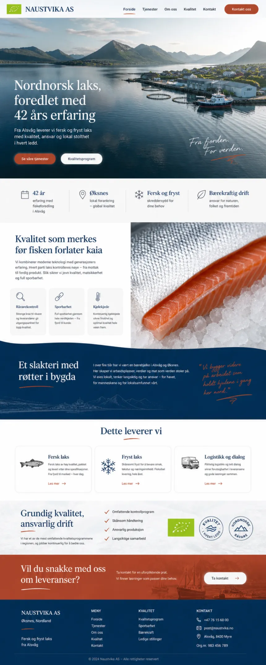 Nettside laget for Naustvika